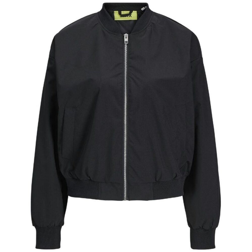 JJXX Womens/Ladies Ella Ribbed Bomber Jacket / Black